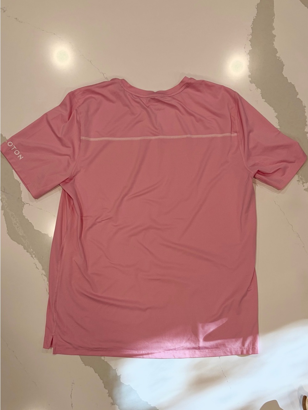 Peloton Men’s Light Pink Short-Sleeve Performance Tee - Picture 3 of 3